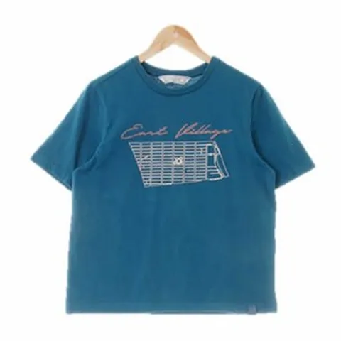 장 미쉘 바스키아 장미쉘바스키아 청록색 프린팅 면혼방 라운드반소매티 [90]