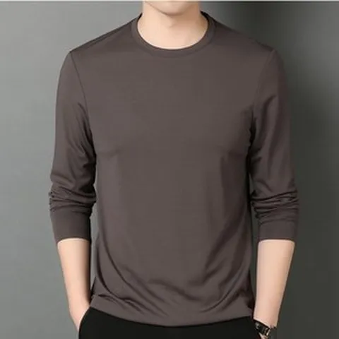 남성긴팔티 가을 겨울 라운드 도톰 기모 티셔츠 남자 이너 두꺼운 기모티 W11 TEA9