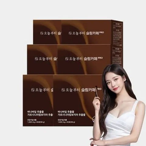 오늘부터 슬림카페 다이어트 커피 다이어트보조제 가르시니아, 90g, 6개