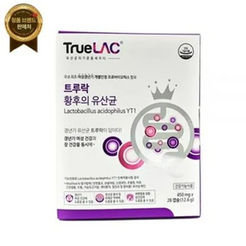 냉장배송 트루락 갱년기 유산균 YT1 황후의 450mg x 28캡슐 [원산지:기타국가]오늘출발, 1개, 28정