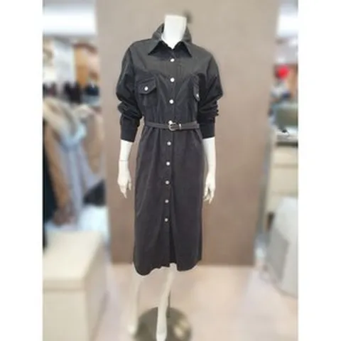 꼼빠니아 벨티드 코듀로이 셔츠 원피스 (J ADW1-WOP240) 백화점 아울렛 (4453794)