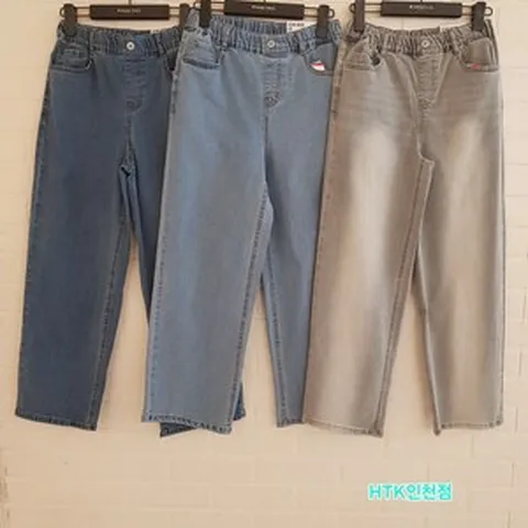 [행텐주니어] *인천점* 이밴드 와이드핏 아이스데님팬츠@@24년여름#초신상# 스판짱@@아이스핏@@14470-155-402-10