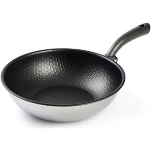 칼세트 AltenBach Romanesque Wok Pan 3layer Nonick ainless Alumiuium ir Fry Pan 8h22cm 10h26cm 11h28cm 1