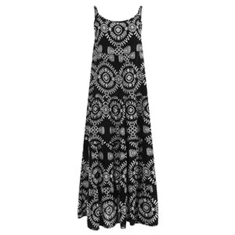 샵앤 바이 여성 휴양지 바캉스 뷔스티에 끈나시 플레어 롱 원피스 CP-WDR-11984-블랙