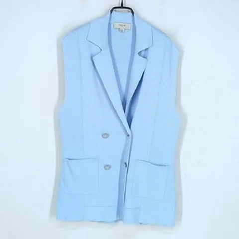 빈티지다온 중고 세루티1881 여성 더블 민소매 니트자켓 스카이66