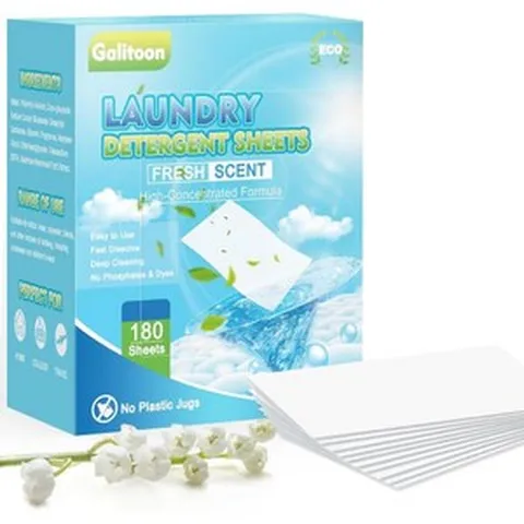 세탁 세제 시트 180매 세탁 비누 시트 가정용 기숙사용 여행용 소형 세탁 시트 세탁기 손세탁에 적합합니다
