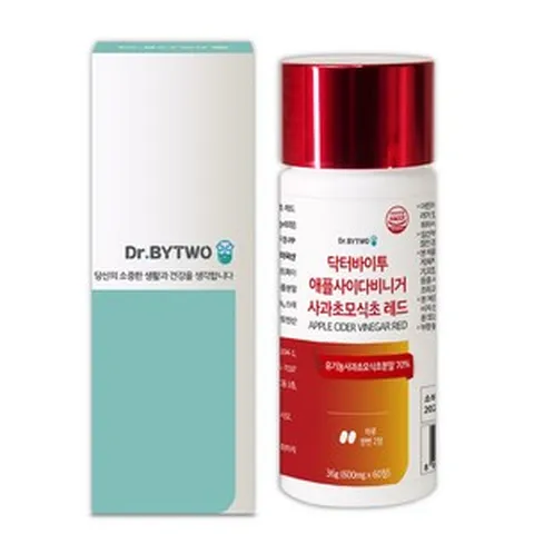 (1+1) (2+1) (2+2)닥터바이투 애플사이다비니거 사과초모식초 레드 [600mg], 2개, 60정