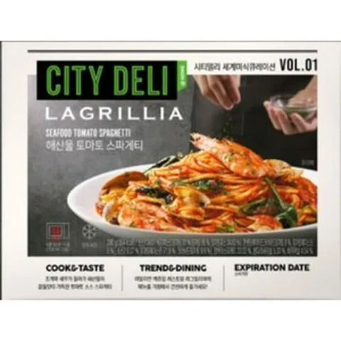 시티델리X라그릴리아 냉동 스파게티 2종 4팩(해산물토마토/볼로네제), 냉동 라그릴리아 스파게티 토마토 4팩