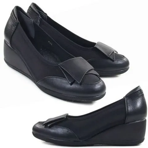 뮤즈몰 발편한 5cm통굽 가죽 여성구두 (TN508)