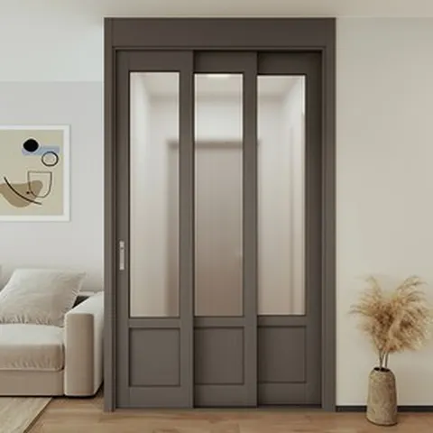 리바트집테리어 뮤트 3연동 중문 1501~1800(ㅡ자 오픈형 투명유리)