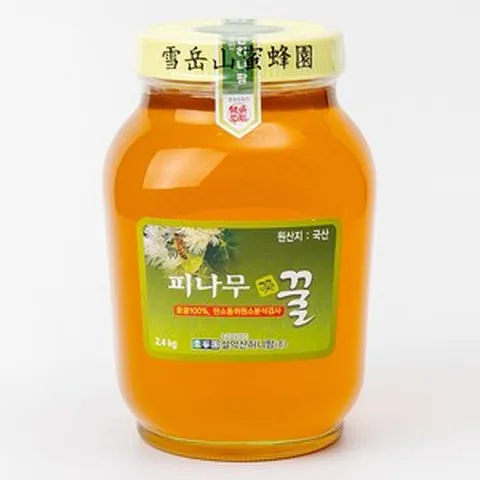 [꽃꿀100%] 피나무꿀 2.4kg (탄소비-23.5이하/일벌이 꽃에서만 얻어온 꽃꿀100%)/설악산밀봉원/설악산허니팜, 1개