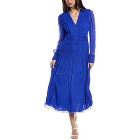 제이슨 우 V-Neck Chiffon 실크 미디 원피스 291583