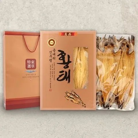 오초록 [912 오전8시 결제 건까지 명절전배송][오초록] 용대리 진부령 황태포 세트 1-4호 - 황태포 10미(특)