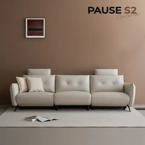 [세라젬] PAUSE 파우제S2 리클라이너 소파 4인용, 브라운