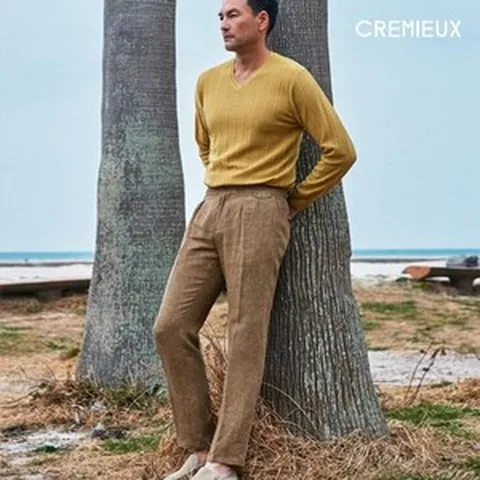 다니엘크레뮤 22 Summer 린넨 터크드 밴딩 팬츠 [2 colors]