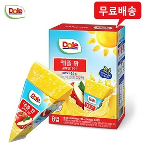 Dole 돌 후룻팝 애플팝(8개입)x3팩/100%과즙/무배, 3개