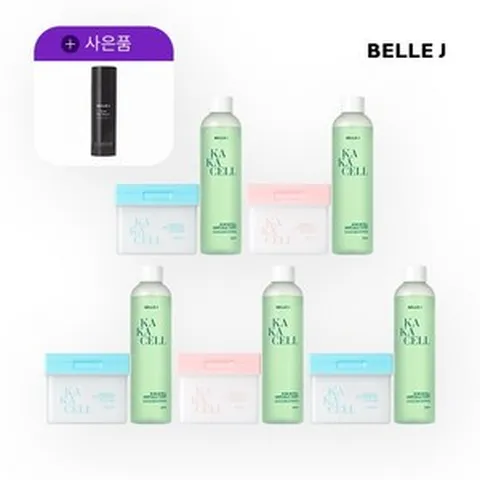벨르제이 카카셀토너5개+패드5개+글로우선세럼50ml, 토너5+리프팅엠보싱패드1+겔마스크패드4