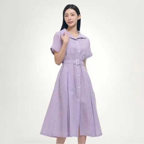 깅엄체크 시어서커 원피스 SIOAG0590