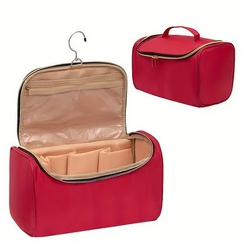 아이디어샵 다이슨 에어랩 컴플리트 스타일러 여행용 케이스 - 가벼운 휴대용 정리함 걸이 후크 측면 포켓 모든 헤어 컬러 액세서리 호환 폴리에스터 무향 비방수 수납, 빨간색, 1개