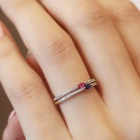 [연예인 협찬] [한쌍 가격] 심플 더블 반지 (925실버 선물포장)