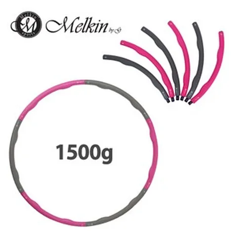 멜킨스포츠 버넷 스탠다드 훌라후프 1200g 뱃살 다이어트 지압 가정용 실내 홈트레이닝, 스탠다드_1500g_핑크그레이