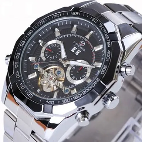 앰플 Forsining 남자 오토매틱 명품디자인 손목시계 A825