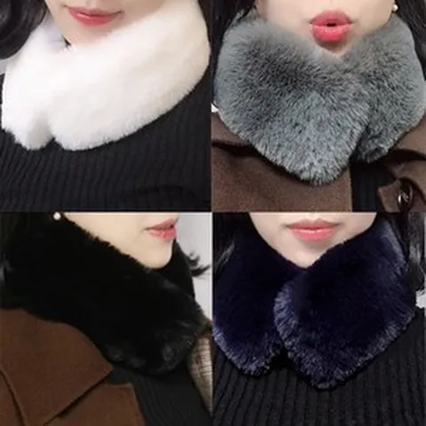 주식회사 스카이 뽕실뽕실 밍크 퍼 머플러 (자석 탈부착! 따뜻한 털목도리)