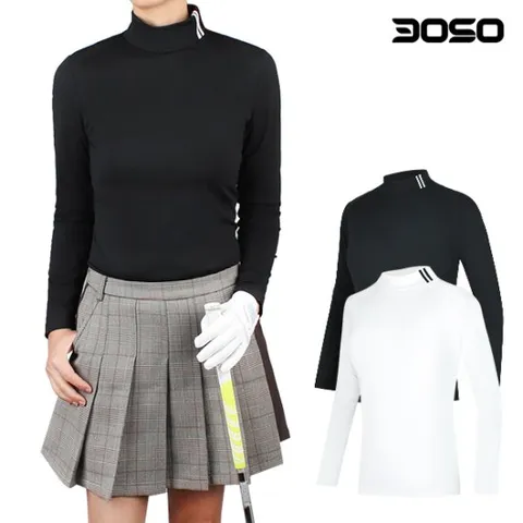 [삼공오공]골프웨어 여성 기모 이선 터틀넥 골프티셔츠/WLWGS