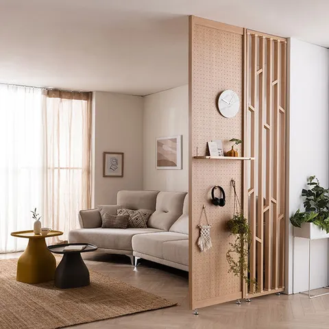 (주문제작) 듀크 가벽 우드 타공 파티션598 (옵션선택)