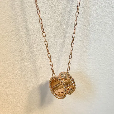 올리비아룸621 실버925 큐빅 클로버링 팬던트 목걸이 ON2193