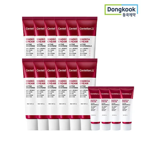 동국제약 센텔리안24 마데카크림 액티브 스킨 포뮬러 50ml 12개+15ml 4개 미백주름 기능성 피부노화 탄력 진정 항산화 콜라겐 흡수 광채 리프팅 기미 병풀 TECA 안티에이징
