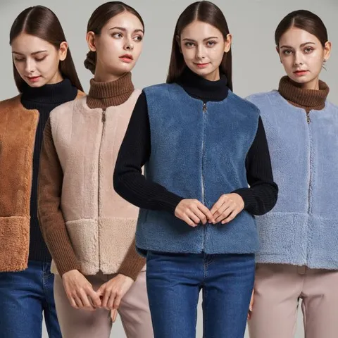 [라벨르]라벨르by신영모피 양모(100%) WOOL 베스트 (천연모피)_6