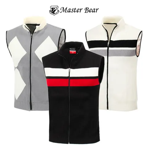 마스터베어 남성 트렌디한 집업 니트조끼 균일가 2종 택일