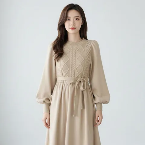 비엔 니트 롱 원피스_RA4OP007