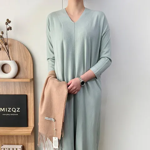 미즈큐즈 /  SALE  편한 루즈핏 브이넥 77 빅사이즈 만삭 임산부