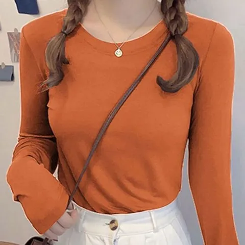 여성티셔츠 여성 긴팔 티셔츠 여자 긴팔티 무지티 라운드티