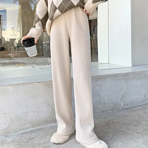 [갓샵]여성 코듀로이 밴딩 와이드 팬츠 골덴 골지 바지 2색