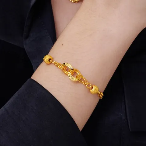 [커플레인] 여자 24K 투링 볼 순금체인팔찌 11.25g+18K장식