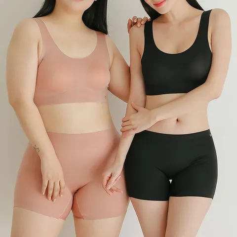 이플 런닝브라탑+사각팬티 퓨징 노와이어 속옷세트