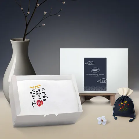 새해 170g 자수 수건 선물포장+쇼핑백 설날 부모님 선물