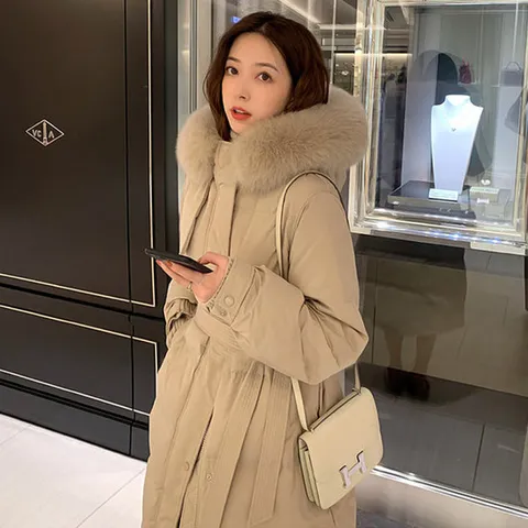[이쁘다] 막시 덕다운 후드퍼 롱패딩
