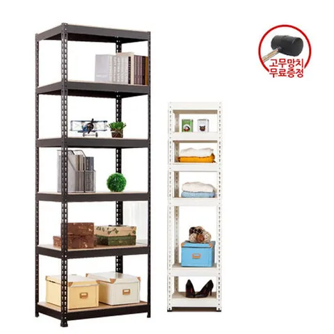 [폴던스랙] 400 300 높이 1000 6단 무볼트 조립식 철재 앵글선반