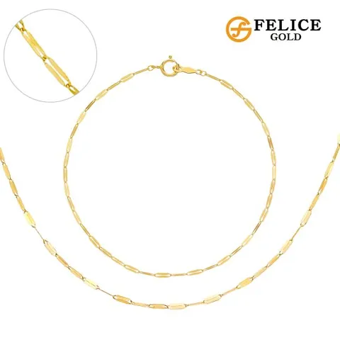 [펠리체골드] 18K 데즐링 목걸이+팔찌 세트