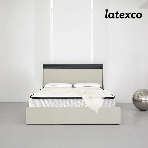 라텍스코 버킹엄 LED 호텔식 수납침대 SS+천연라텍스 20cm