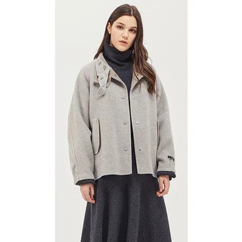 [ 현대백화점 ][시슬리] SACT45061 하이넥 핸드메이드 울 코트 SISLEY