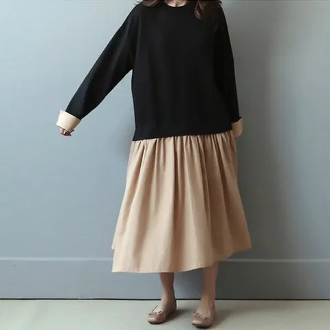 [비나인] 룩썸맨투맨원피스