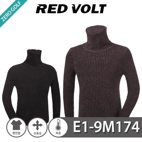 [제로골프][RED VOLT] 레드볼트 골지 목폴라 니트 Model No_E1-9