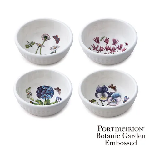 [ 롯데백화점 ]보타닉가든 엠보스드 대접 14cm 4p(BK)