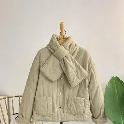 드누 목도리세트 뽀글이 패딩 점퍼(3color)