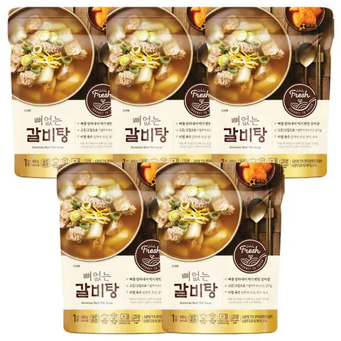 아워홈 뼈없는 갈비탕 400g 5개